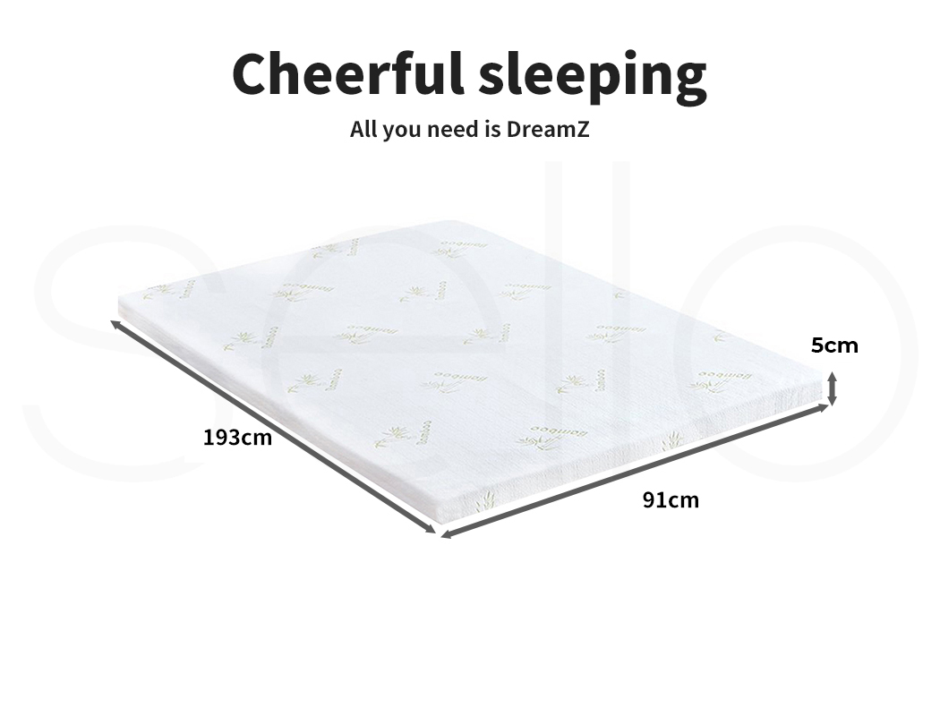 Dreamz Mattress Topper Cool Gel Memory Foam Bamboo Cover Double Queen King Size - Picture 51 of 61