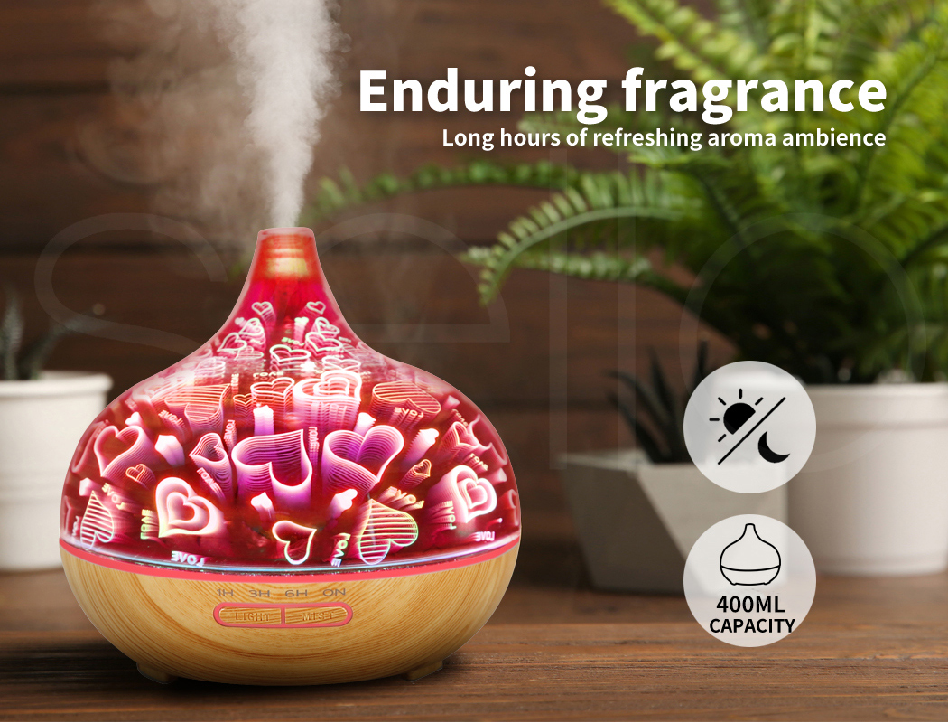 Aromatherapy Diffuser 3D Aroma Essential Oils Ultrasonic Air Humidifier Purifier - Picture 29 of 36