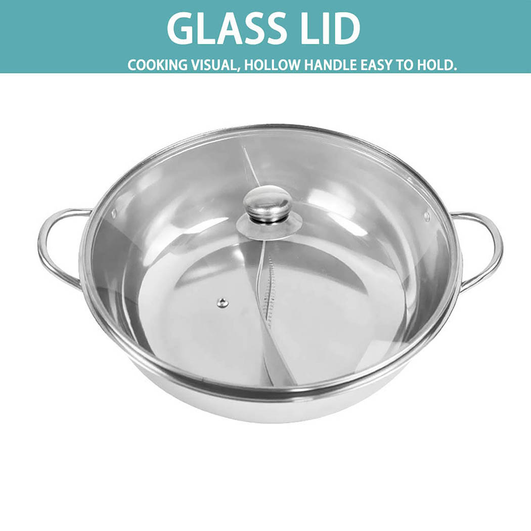 Toque Twin Hot Pot Stainless Steel 2 in 1 Electric Hotpot Two Flavor Cookware - Picture 25 of 41