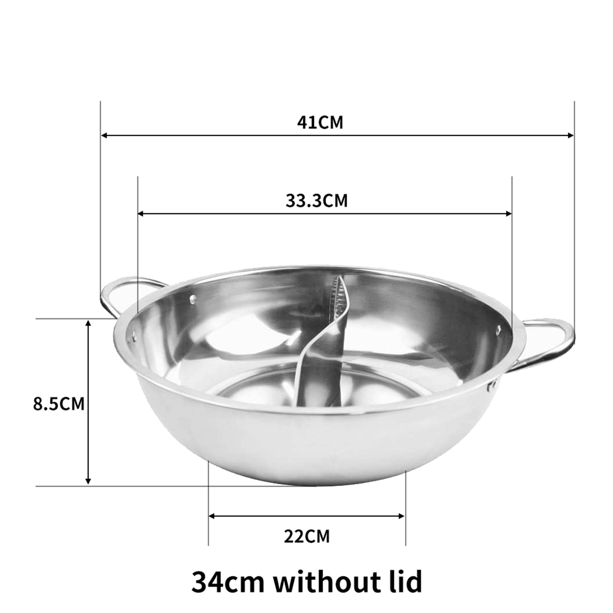 Toque Twin Hot Pot Stainless Steel 2 in 1 Electric Hotpot Two Flavor Cookware - Picture 18 of 41