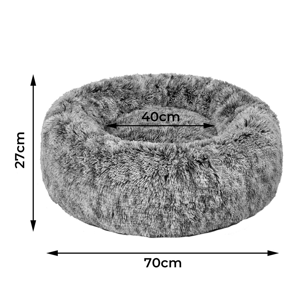 Pawz Pet Dog Calming Bed Cat Warm Soft Plush Washable Removable Cover Charcoal - Picture 23 of 40
