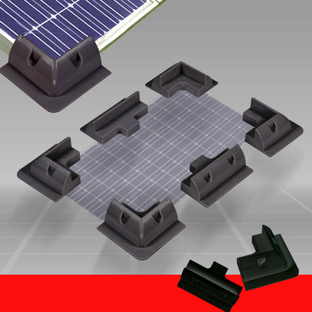ARCELI Solar Panel Mounting Bracket White Rectangle SetFree Corner