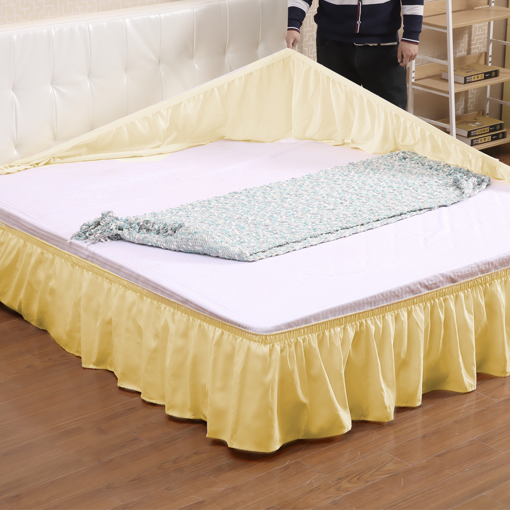 DreamZ Elastic Bed Skirt Dust Ruffle Easy Fit Wrap Around Double Queen
