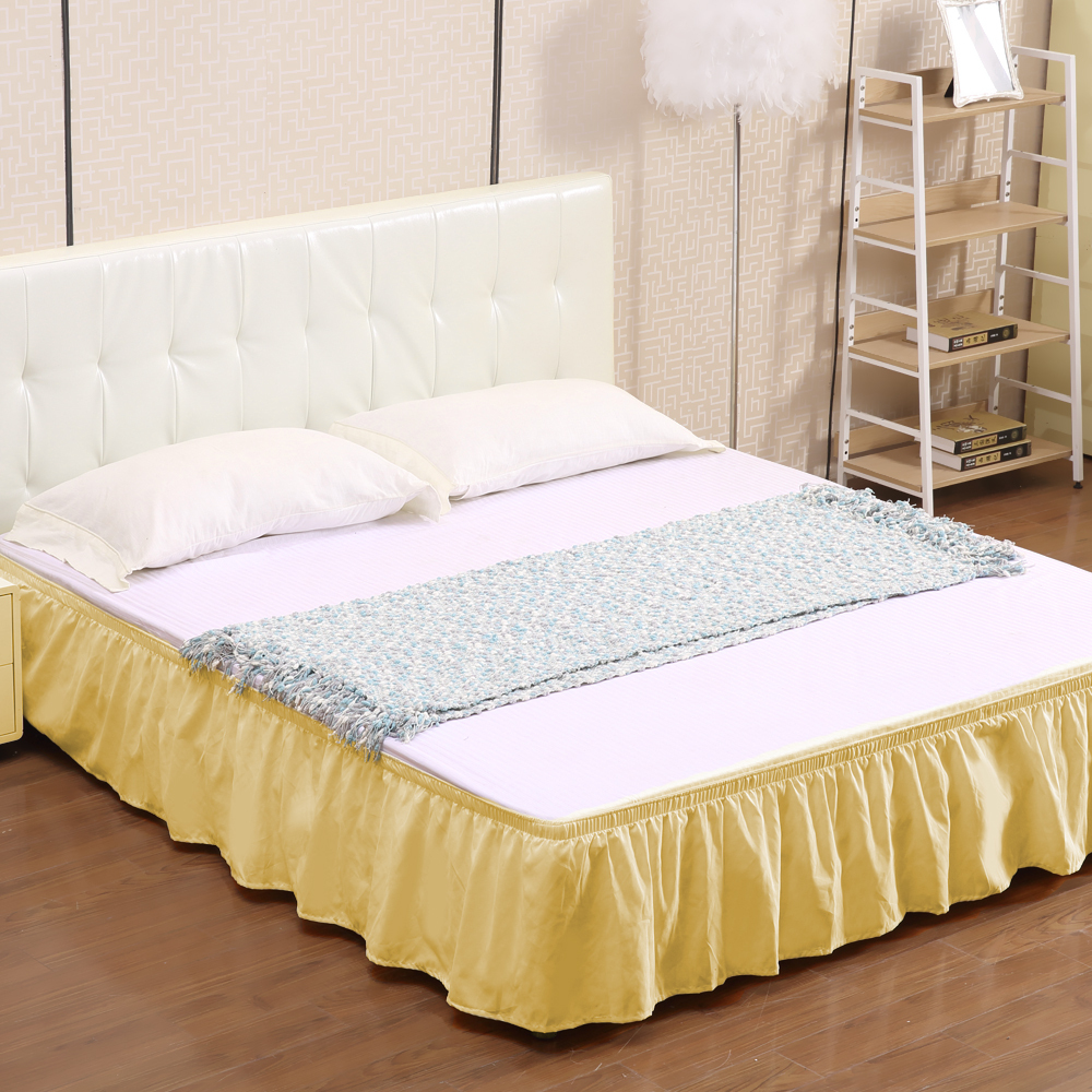 DreamZ Elastic Bed Skirt Dust Ruffle Easy Fit Wrap Around Double Queen