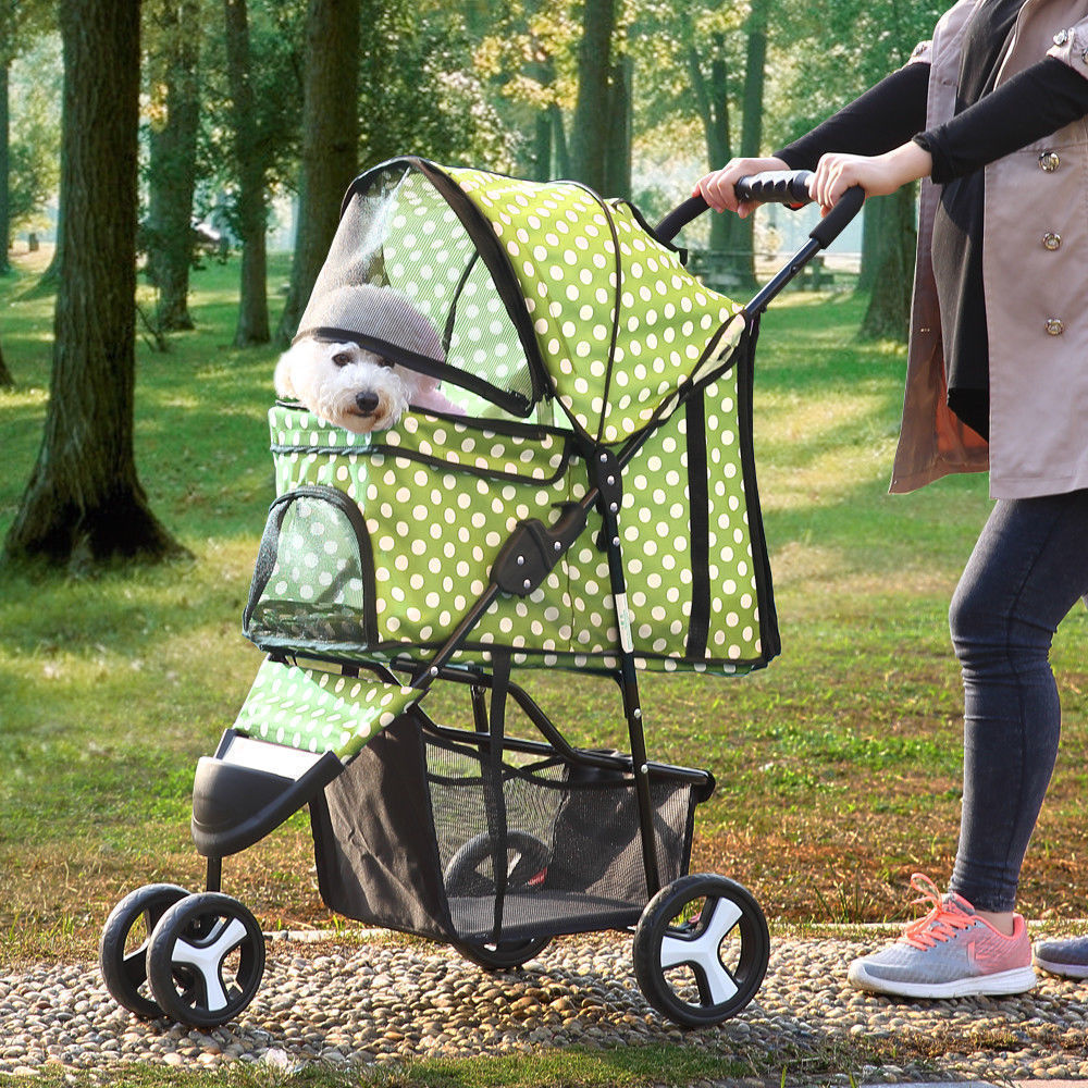 Pet Stroller Dog Cat Puppy Jogger Pushchair Travel Carrier Pram Buggy