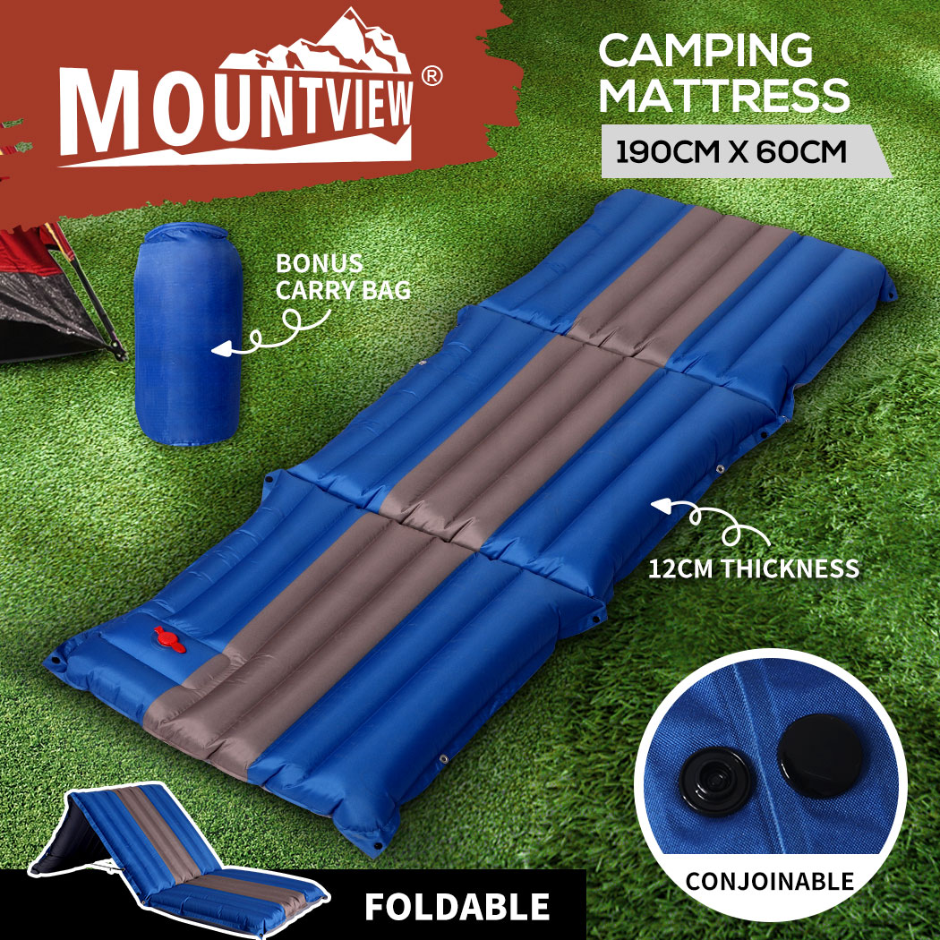Mountview Self Inflating Mattress Sleeping Camping Mat Air Bed Single