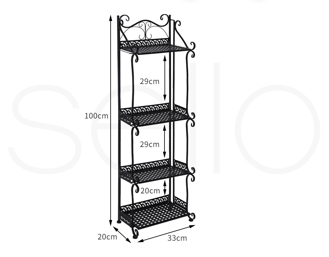 Levede Plant Stand Outdoor Indoor Metal Flower Pots Rack Corner Planter Shelf - Picture 908 of 1,064