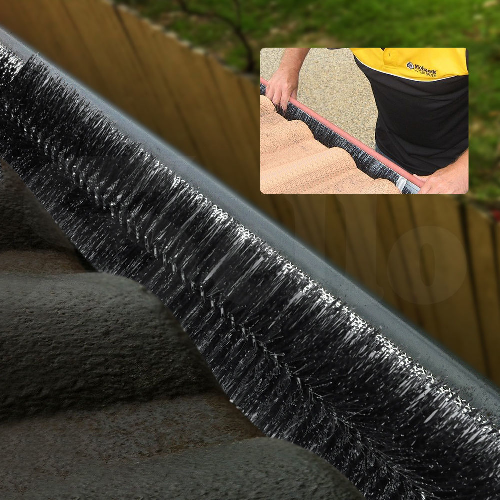 6/12/24x Gutter Brush Guard 100mm x 5.5M Length Leaf Twigs Heavy Duty Garden eBay