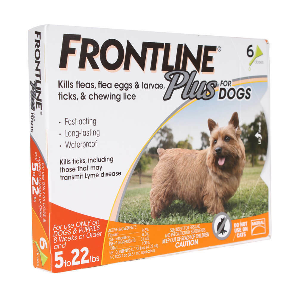 Merial Frontline Plus for Dogs 522lbs 6 dose Kills fleas, ticks