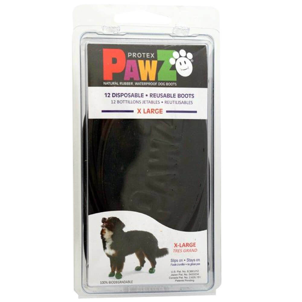 PAWZ Dog Boots, XLarge (Black) eBay