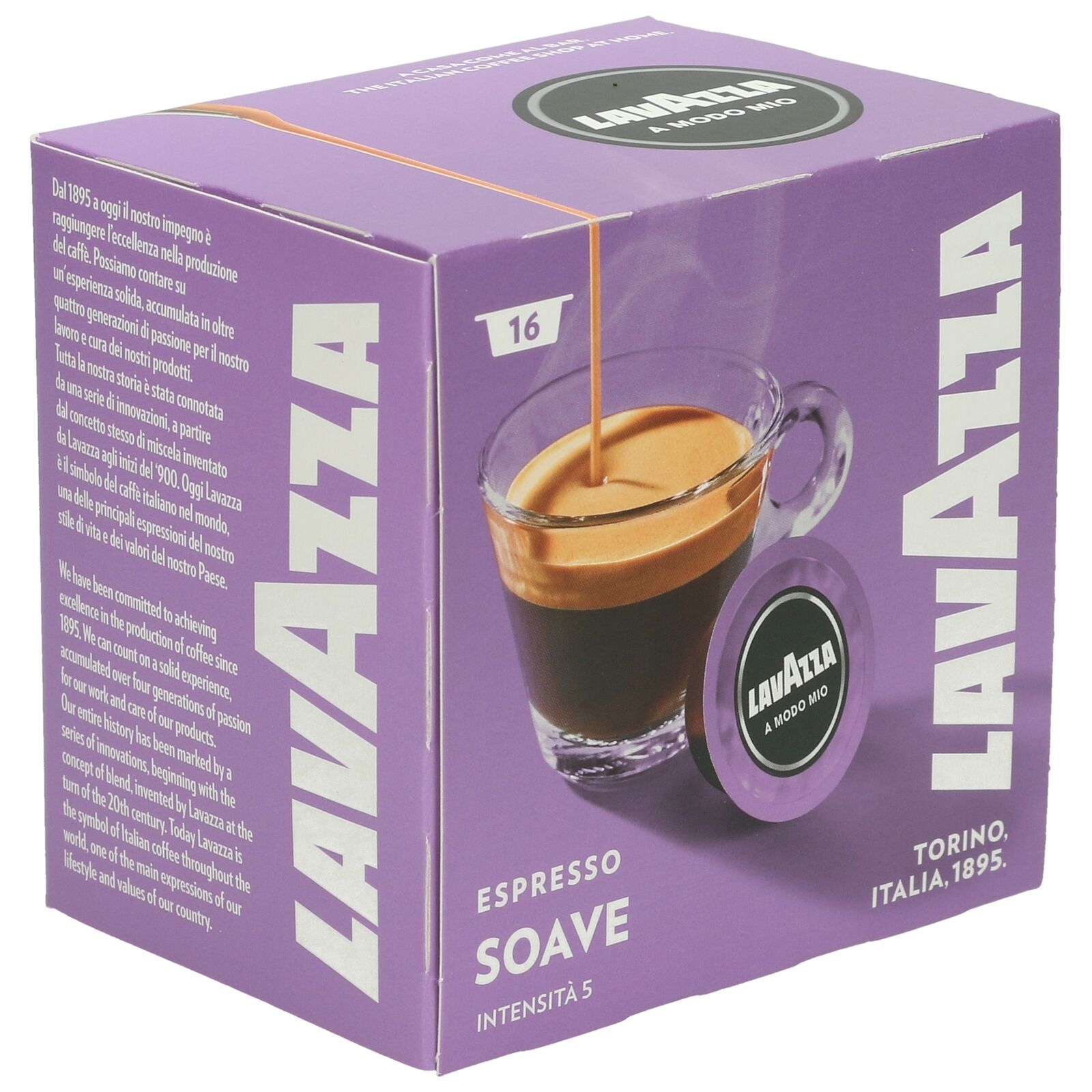 Lavazza A Modo Mio Espresso Soave Coffee Pod Capsules (Box of 16