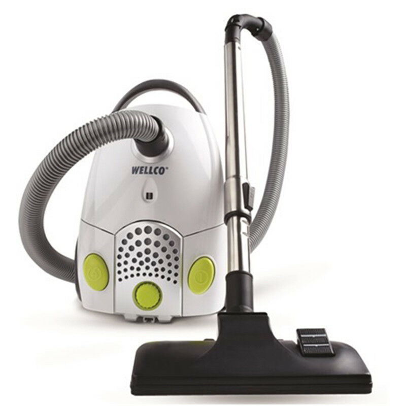 Wellco CV104 Eco Compact Bagged Cylinder Vacuum Cleaner, 700W, 2 Litres