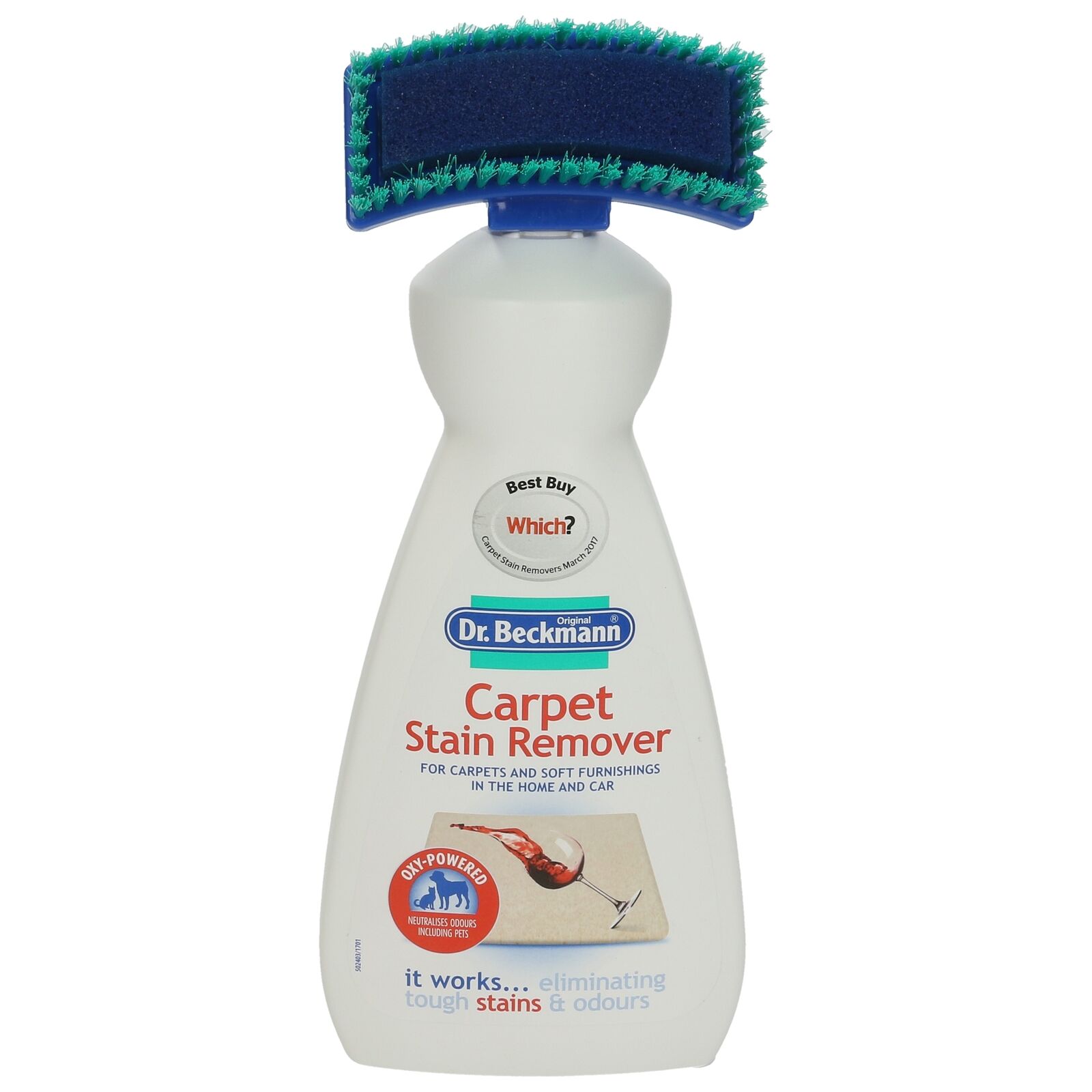 Dr. Beckmann Carpet Stain Remover w/ Brush & Oxi Action 650ml