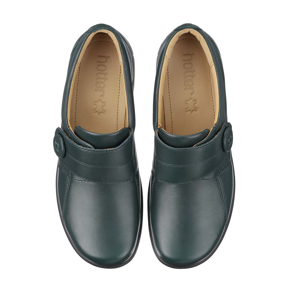 Hotter Women's Sugar Wide Fit Casual Shoe Leather Touch Fastening Adult