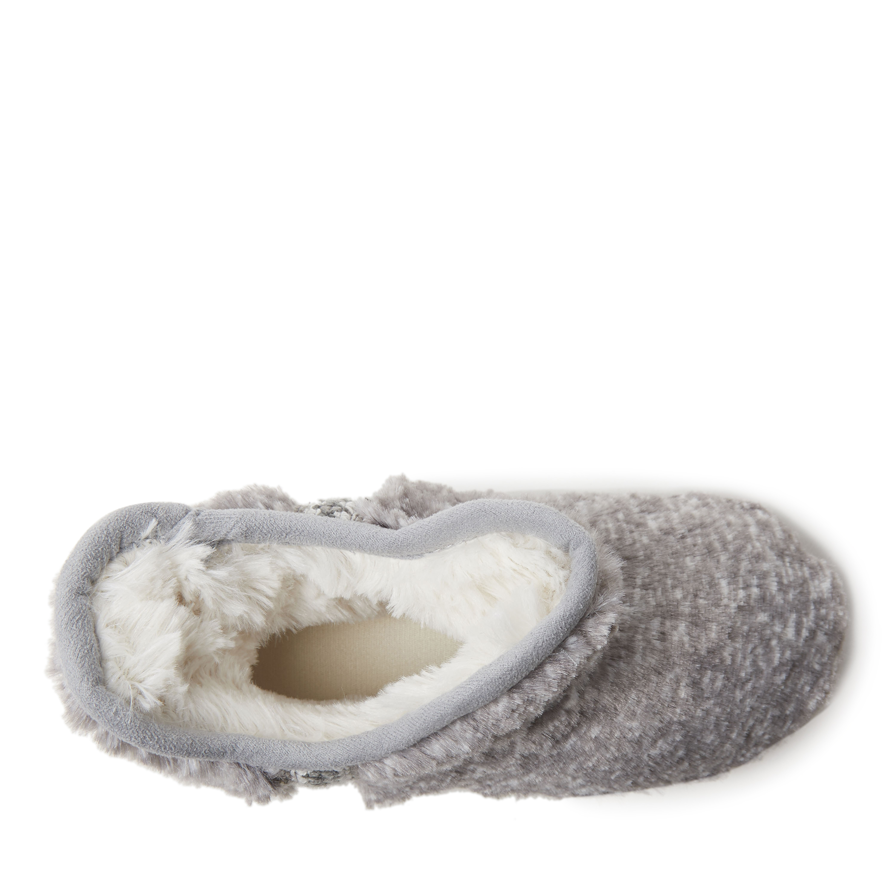 Dearfoams Kid's Girls Charlotte Fuzzy Bootie Slipper - Picture 10 of 11