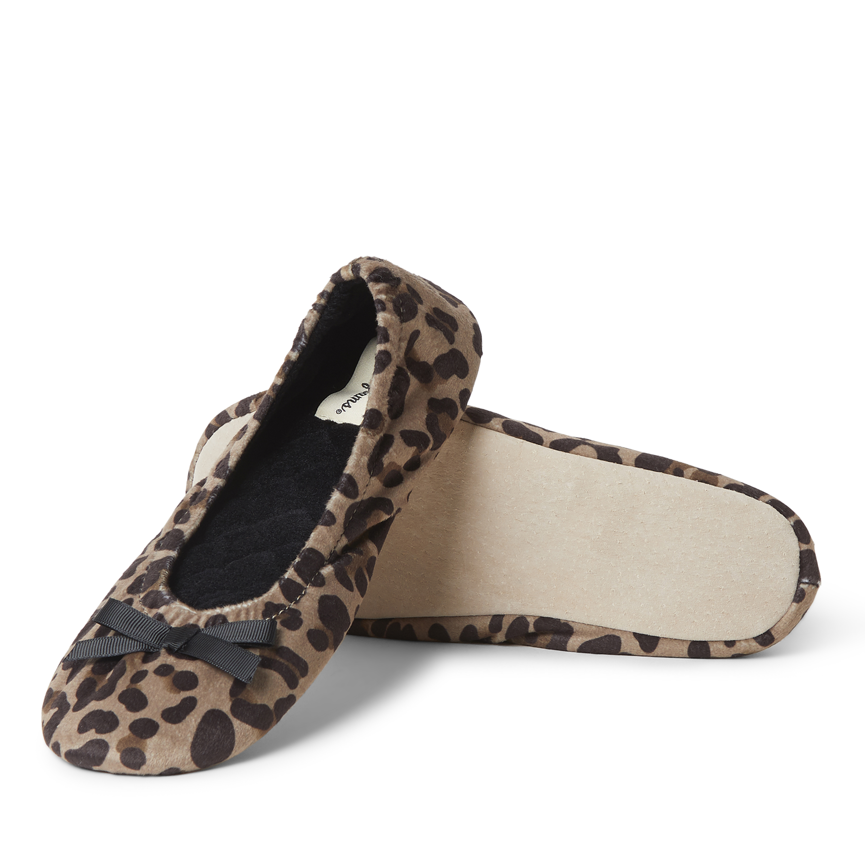 Leopard Dearfoams Ballerina Slippers Dearfoams Women's Layla