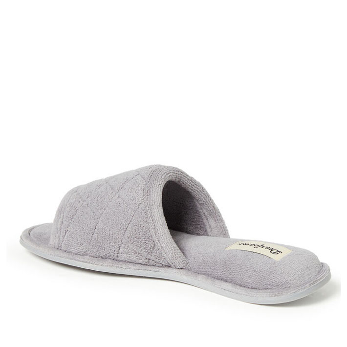 Dearfoams Women's Beatrice Quilted Microfiber Terry Shower Slide House Slipper - 第 22/34 張圖片