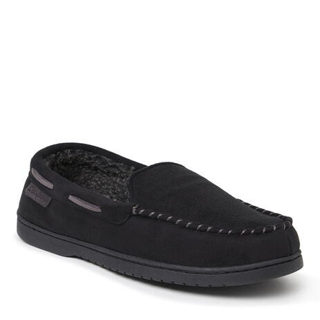 Dearfoams Men's Keaton Microsuede Moccasin House Shoe Slipper - 第 7/21 張圖片