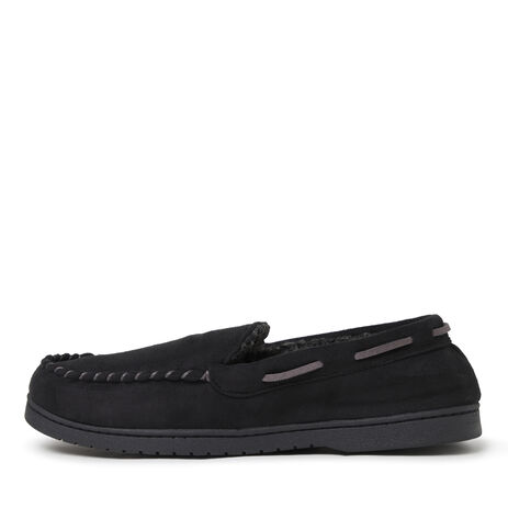 Dearfoams Men's Keaton Microsuede Moccasin House Shoe Slipper - 第 8/21 張圖片
