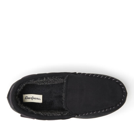 Dearfoams Men's Keaton Microsuede Moccasin House Shoe Slipper - 第 10/21 張圖片