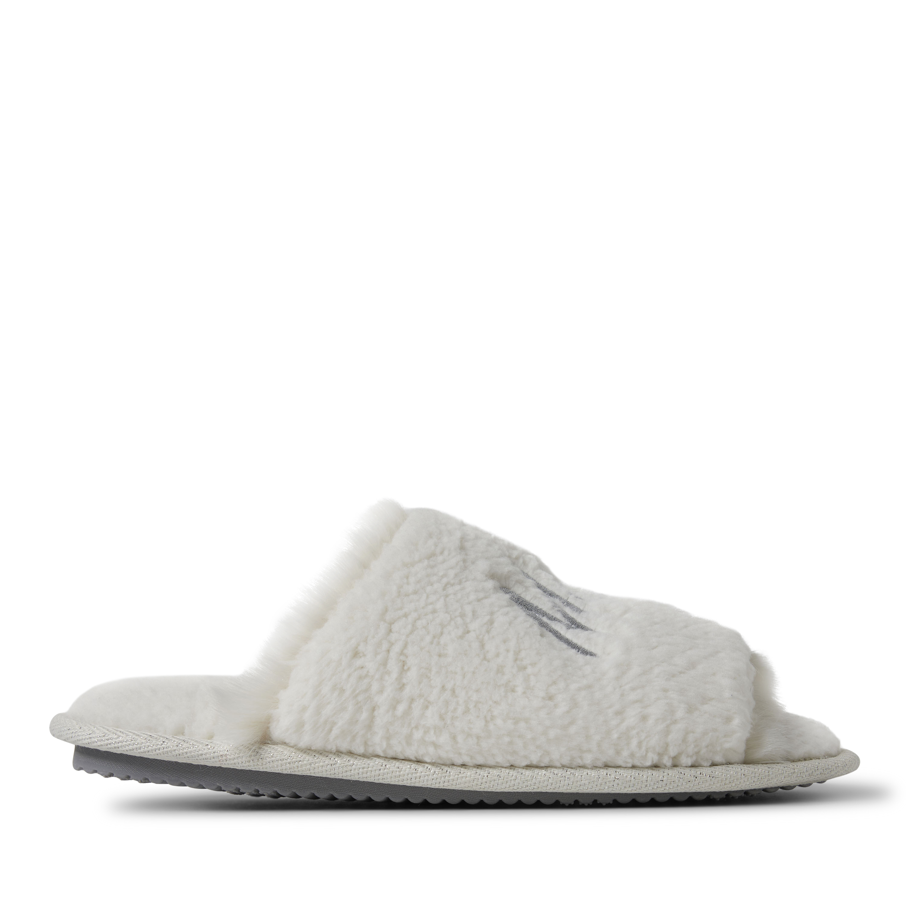 Dearfoams Womens Louise Embroidered Mom Slide Slipper Gift Set with Scrunchie - Picture 5 of 16