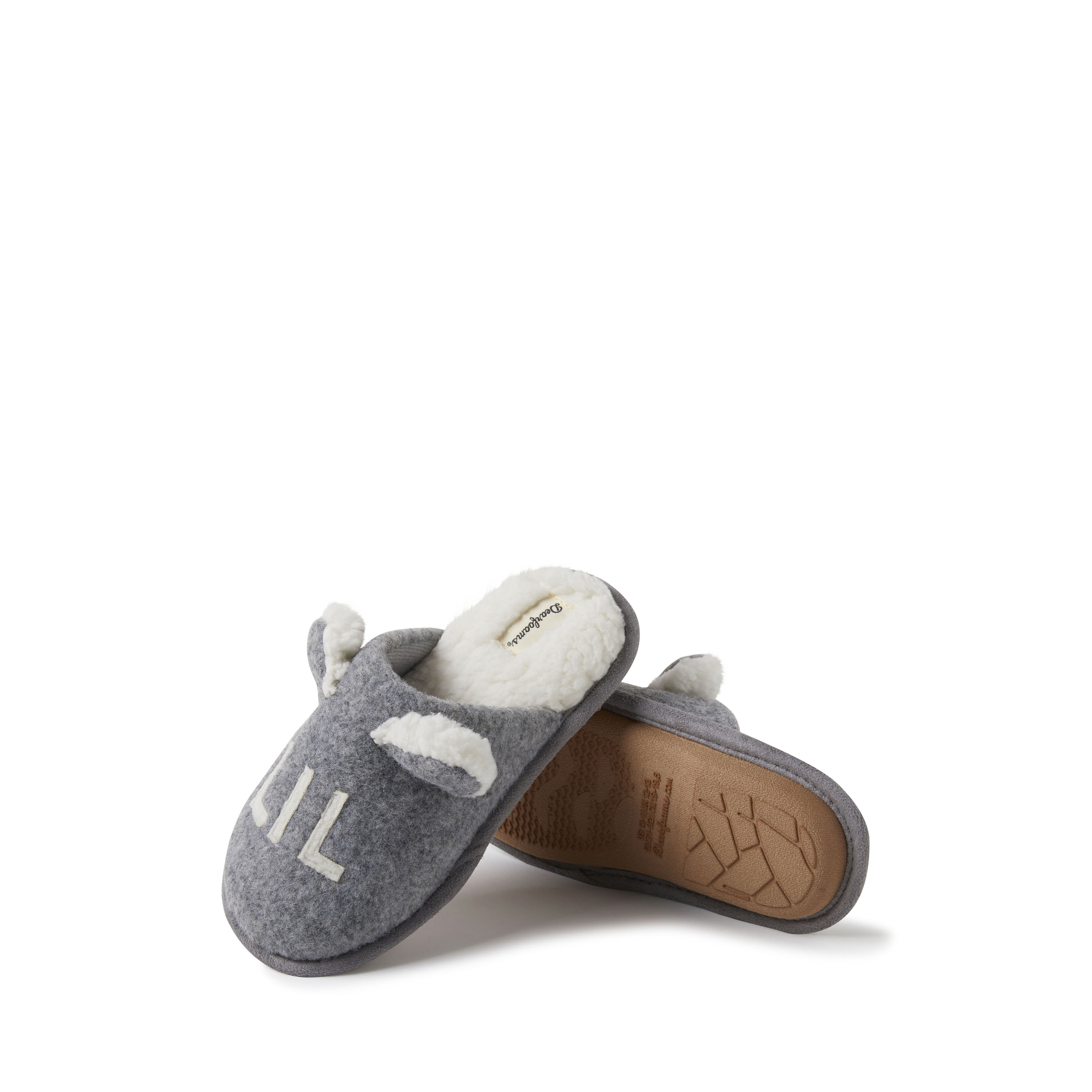 Zapatillas raspadas familiares Dearfoams para niños Casey Lil Bear - Imagen 4 de 31