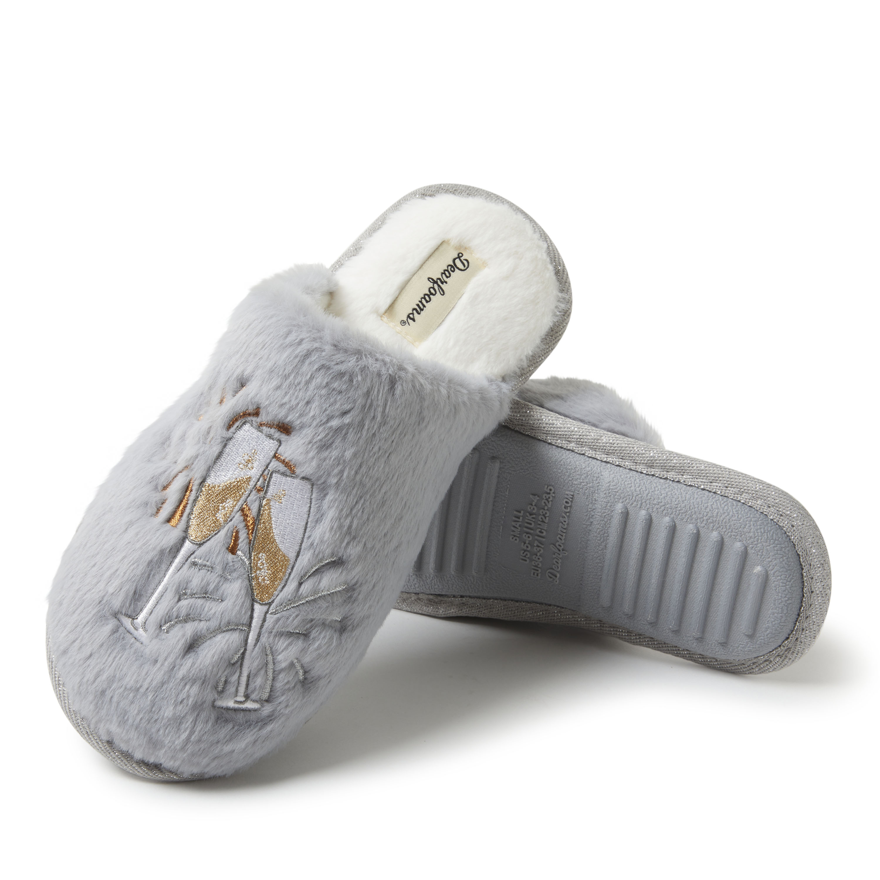 Dearfoams Women's Bridal Celebration Fuzzy Scuff House Slipper - Picture 8 of 11