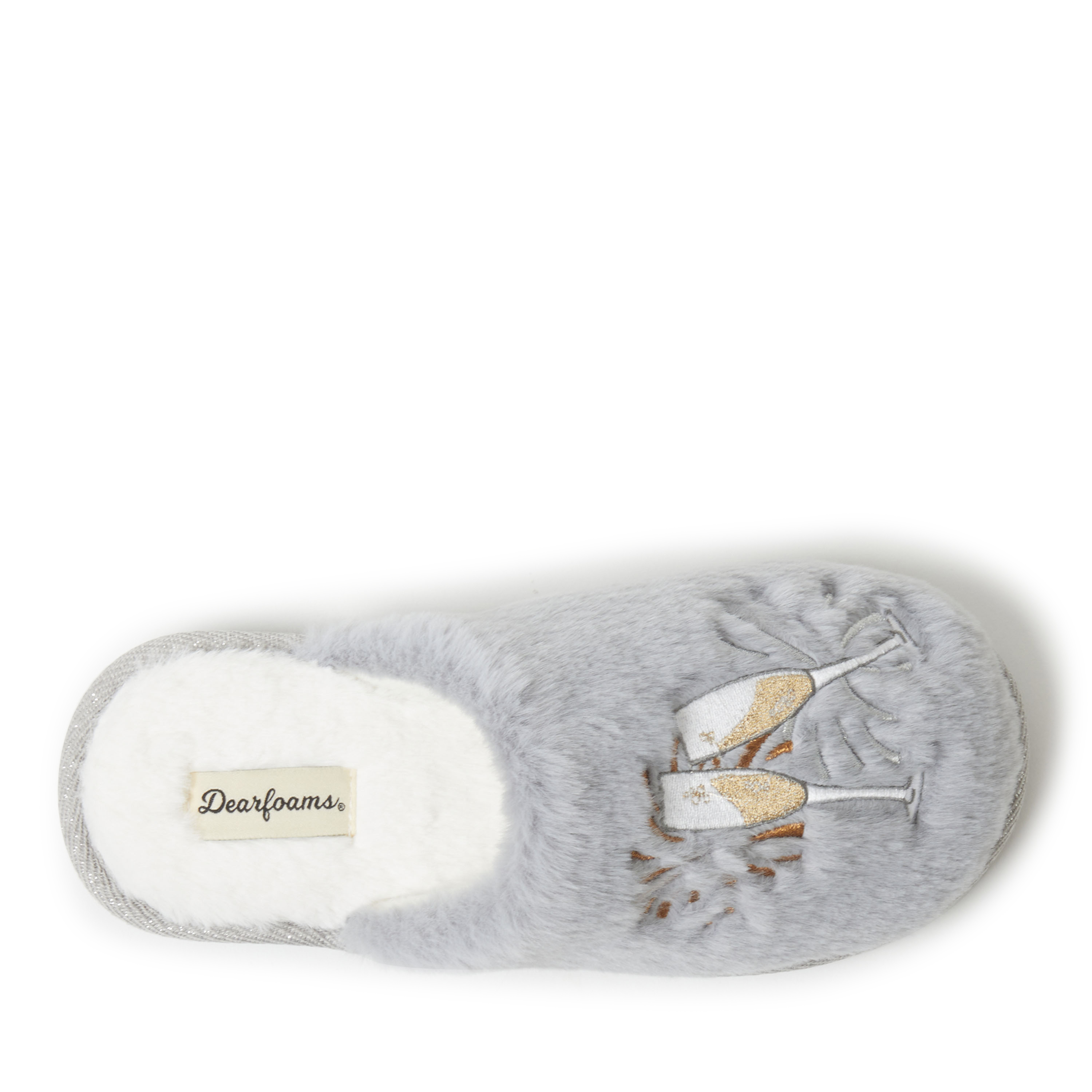 Dearfoams Women's Bridal Celebration Fuzzy Scuff House Slipper - Picture 9 of 11