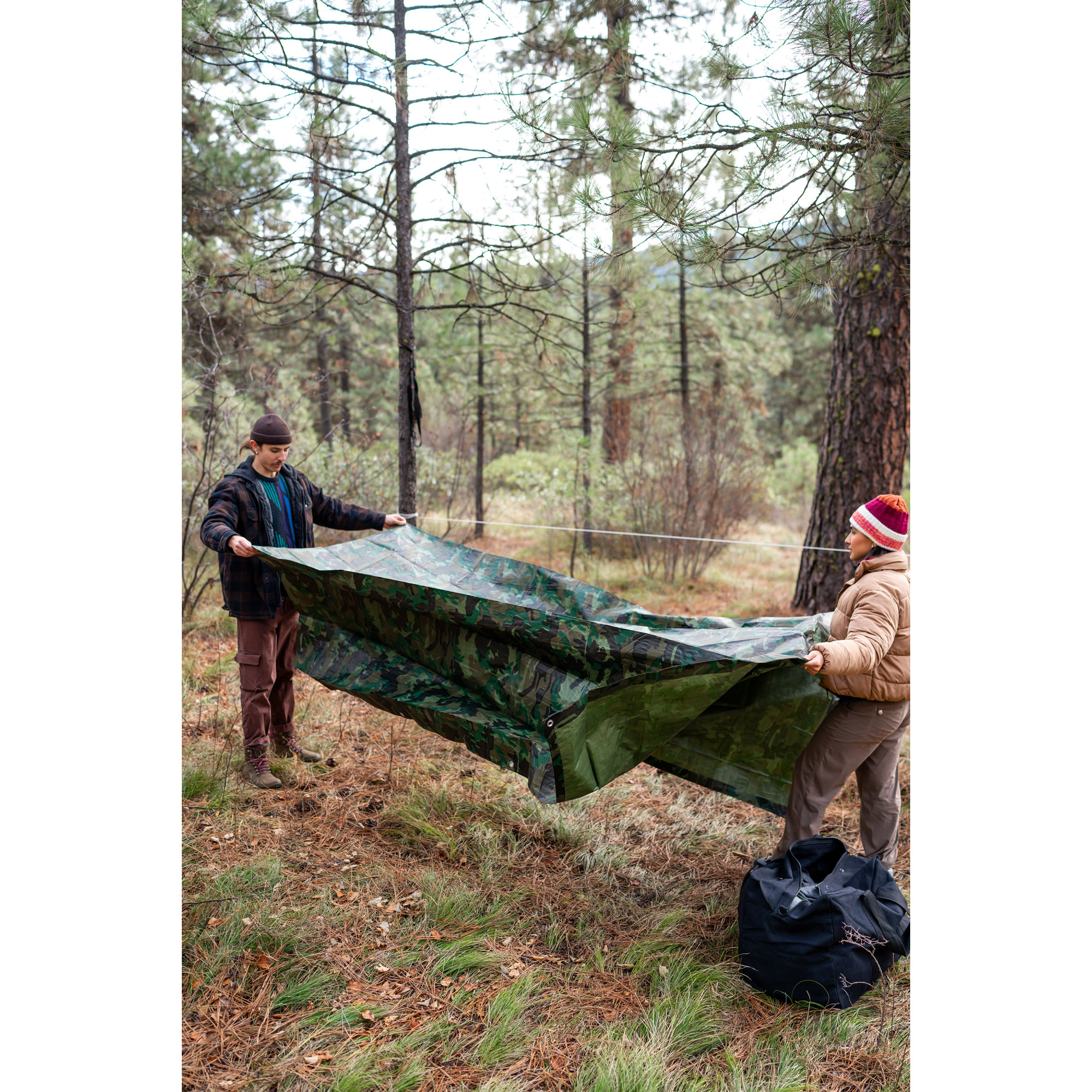 Green Tarp Stansport Medium-Duty Rip-Stop Tarp 8' X 10' - Dark