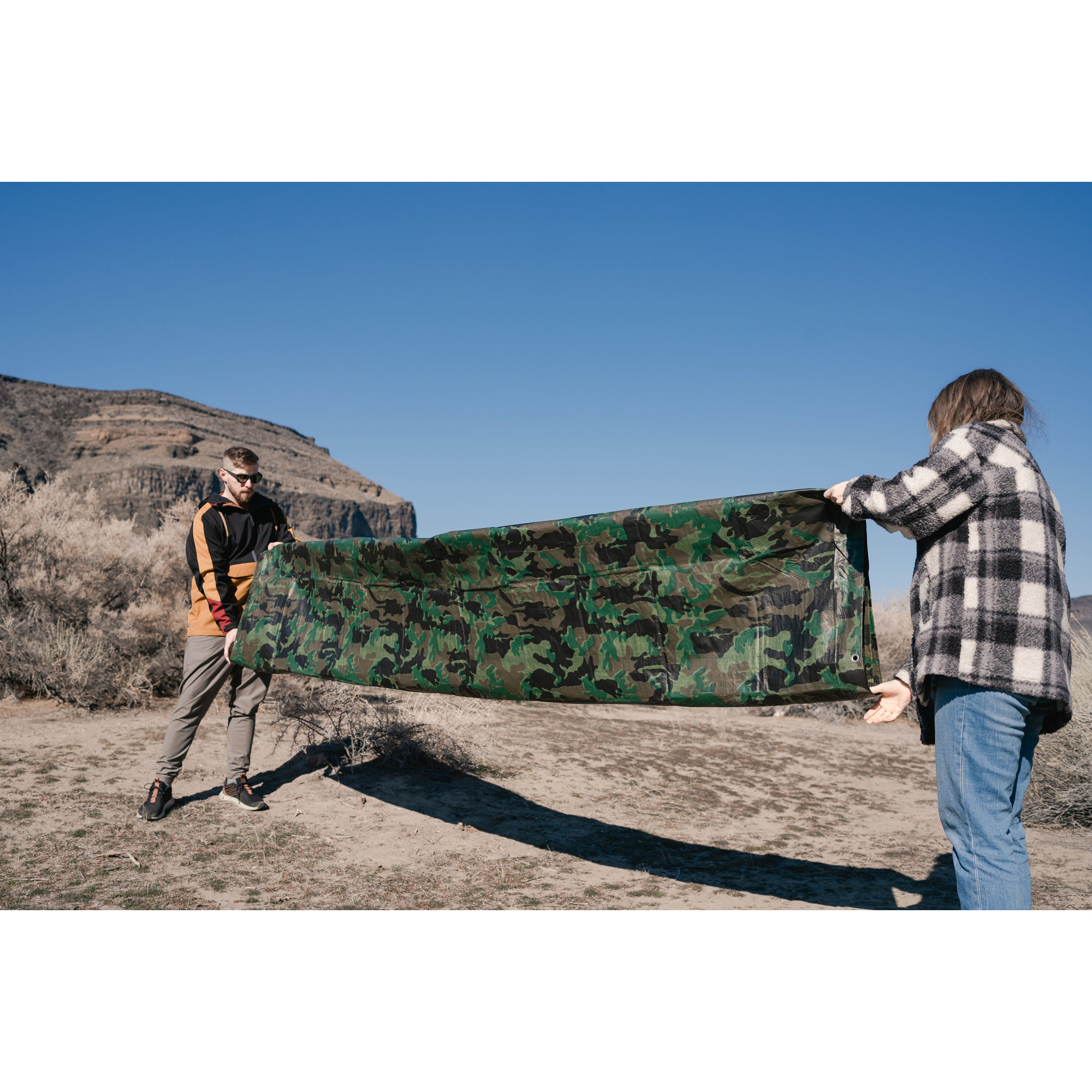 Stansport Ripstop 6 Mil Thick Tarp Woodland Camo