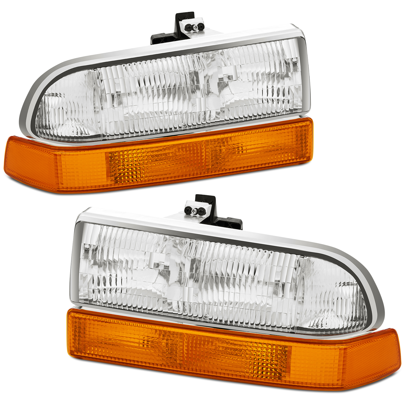 DEPO 1998-2004 S10 Blazer Headlight Set Driver ＆ Passenger Side Left/Right Hand LH/RH - GM2503172 GM2502172 16526218 16526217並行輸入 : Chevy S10 Pickup Truck ⁄ Blazer 98-04 Headlight