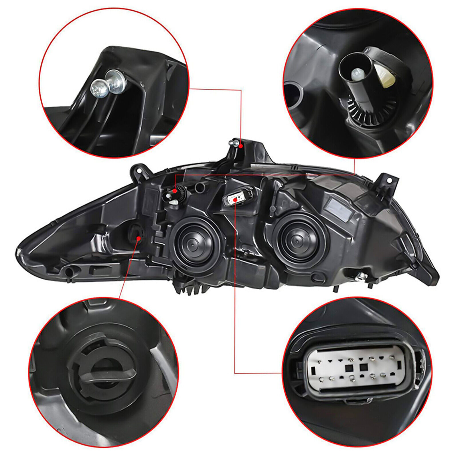 Ford Fusion Headlight Assembly Right Side (Passenger) Halogen