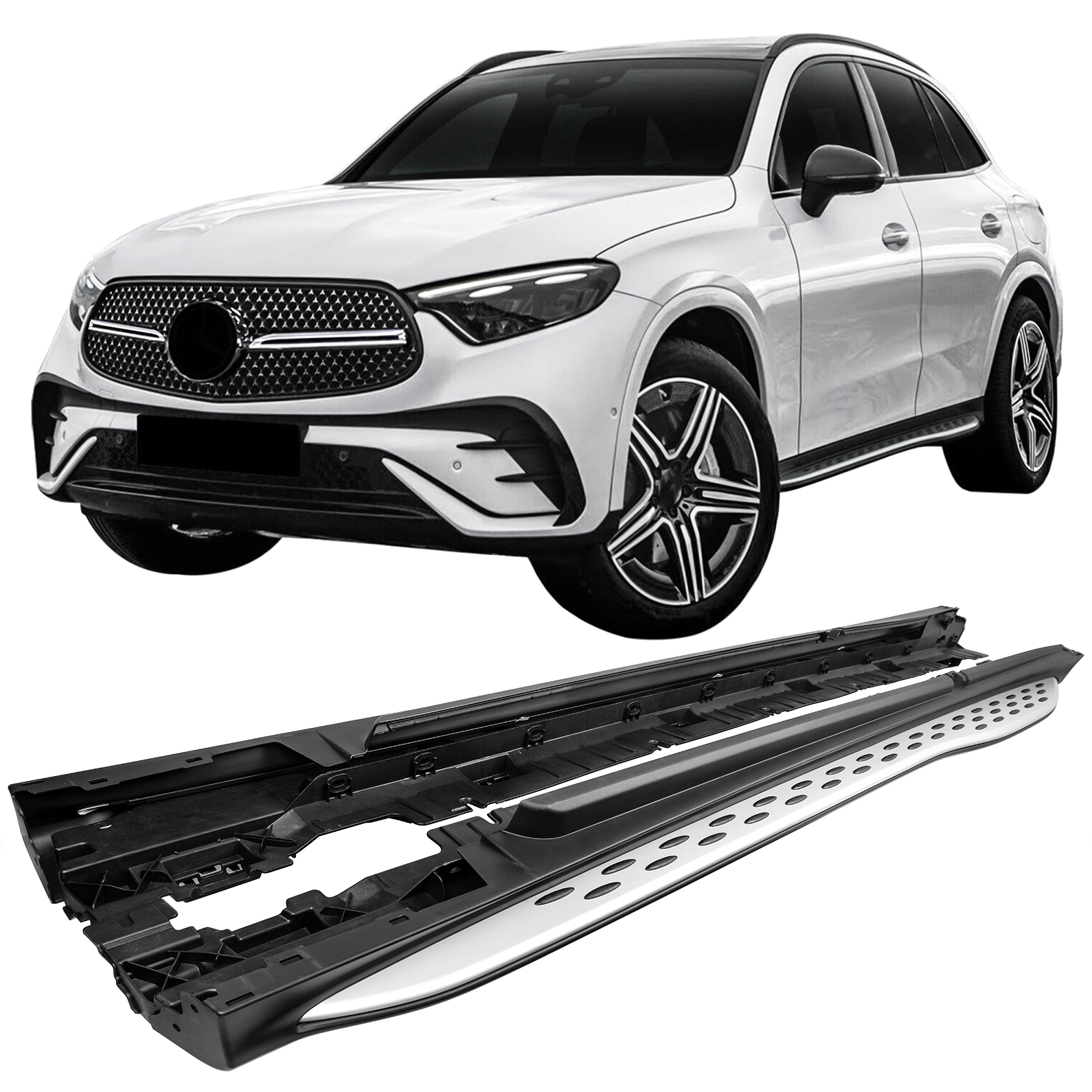 Running Boards For 2023+ Mercedes-Benz GLC X254 GLC300 GLC43 AMG