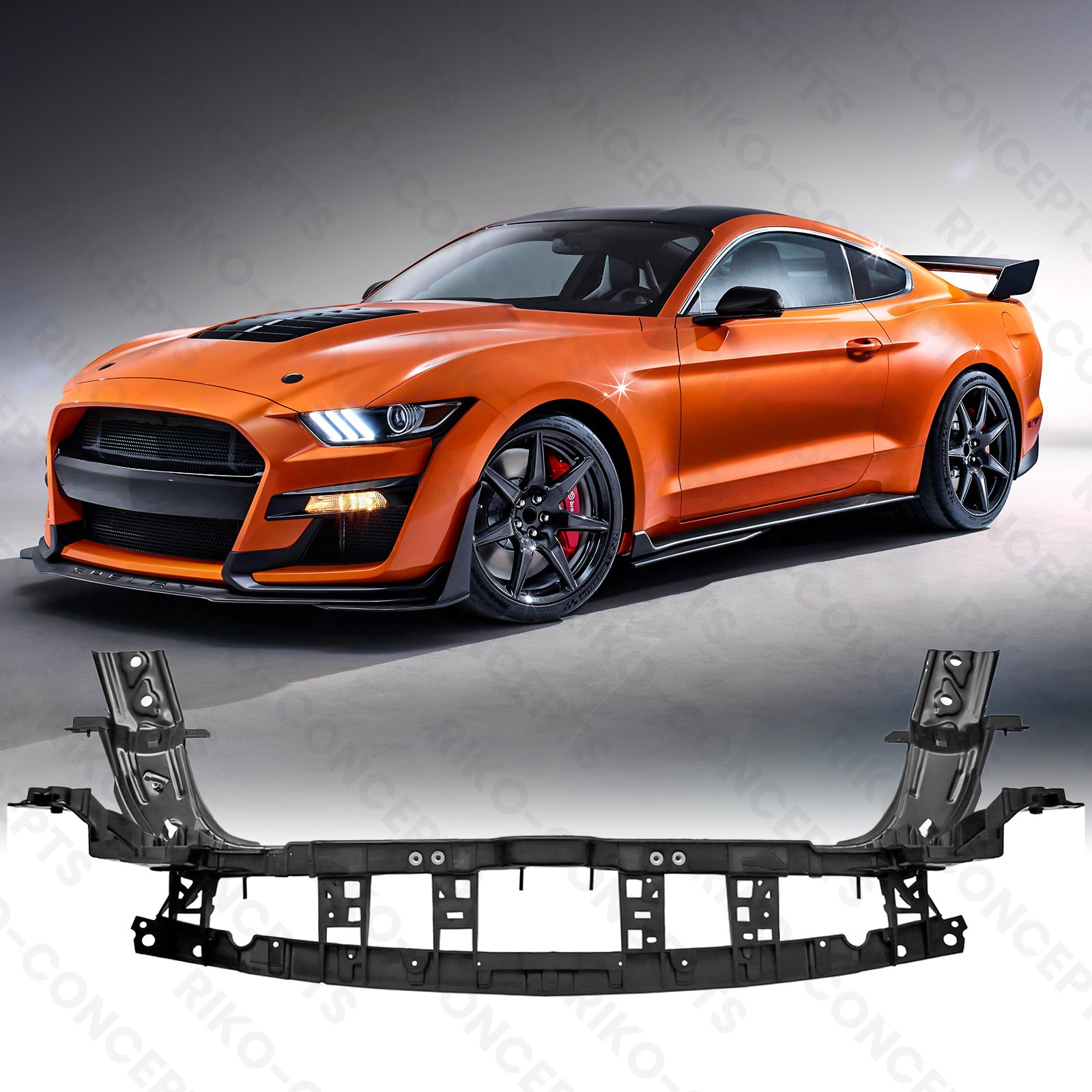 Radiator Support For 2018-2022 Ford Mustang Plastic with Steel