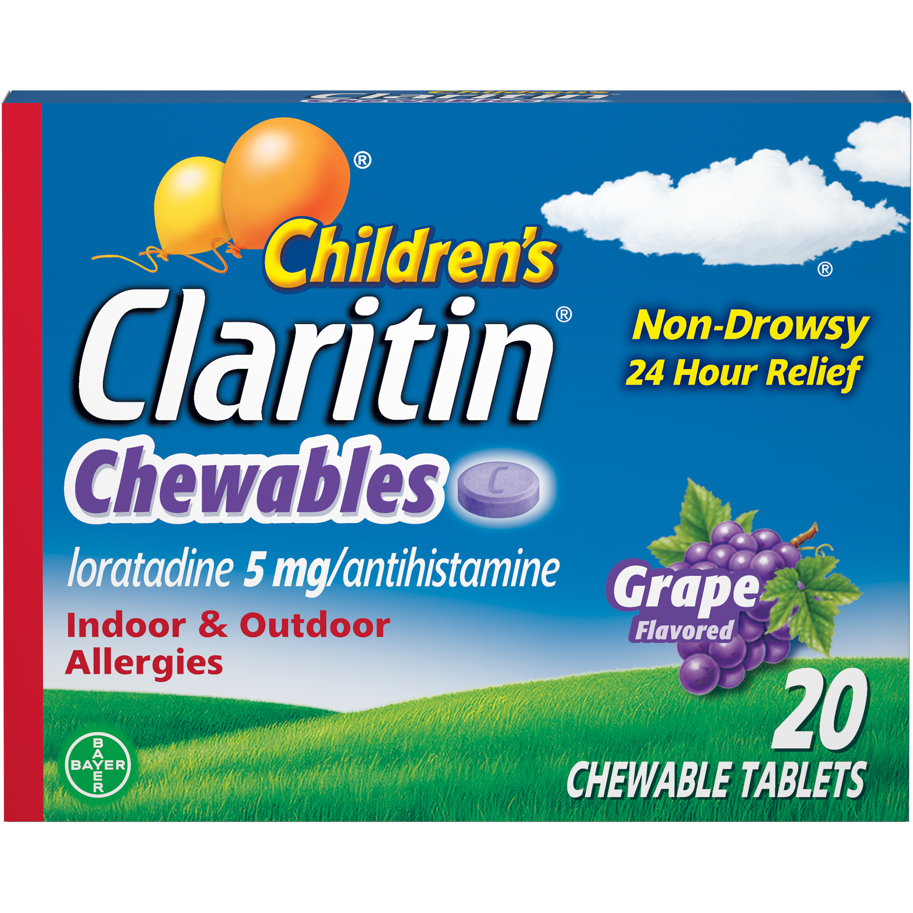 Children's Claritin 24 Hour Allergy Grape Chewable Tablet, 5mg, 20Ct eBay
