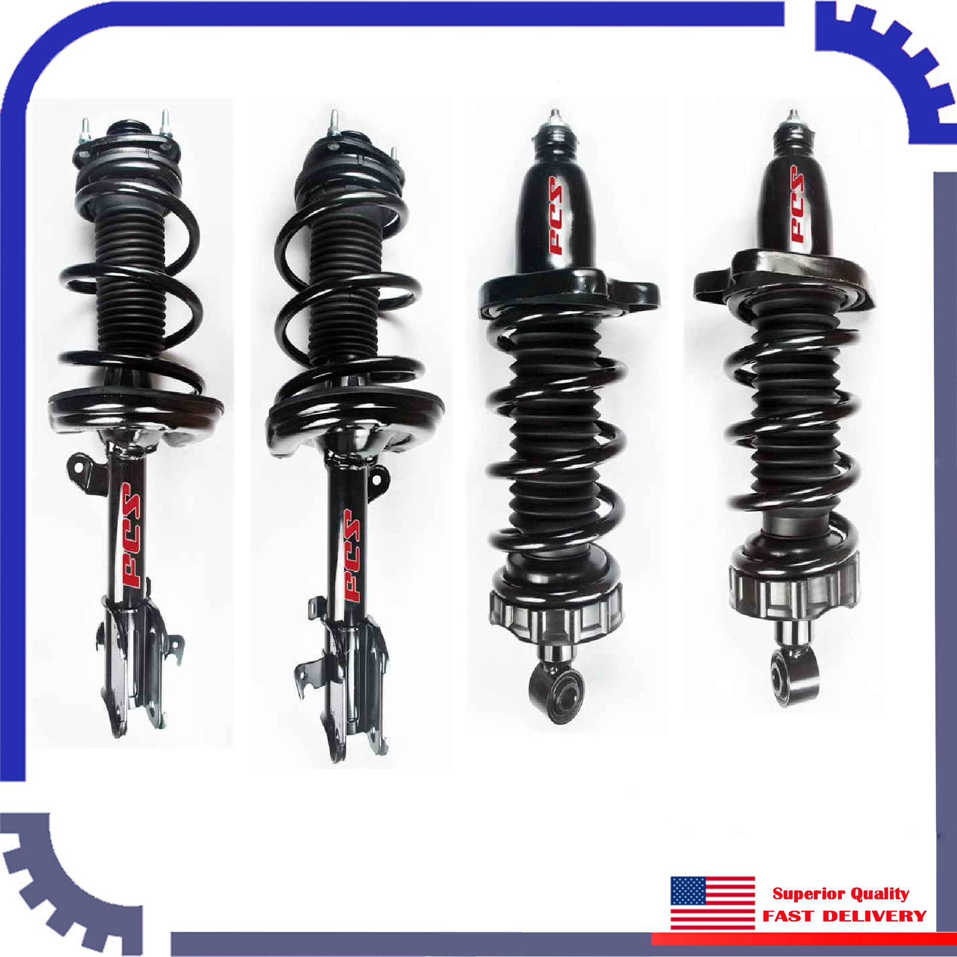 4Pcs FCS Suspension Strut Front&Rear For 20062014 Honda Ridgeline RT