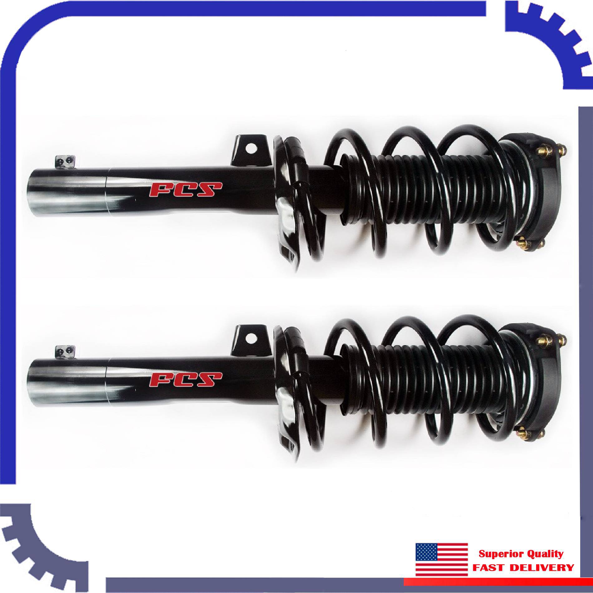 2Pcs FCS Suspension Strut Front For 2006 2009-2014 Volkswagen Jetta TDI