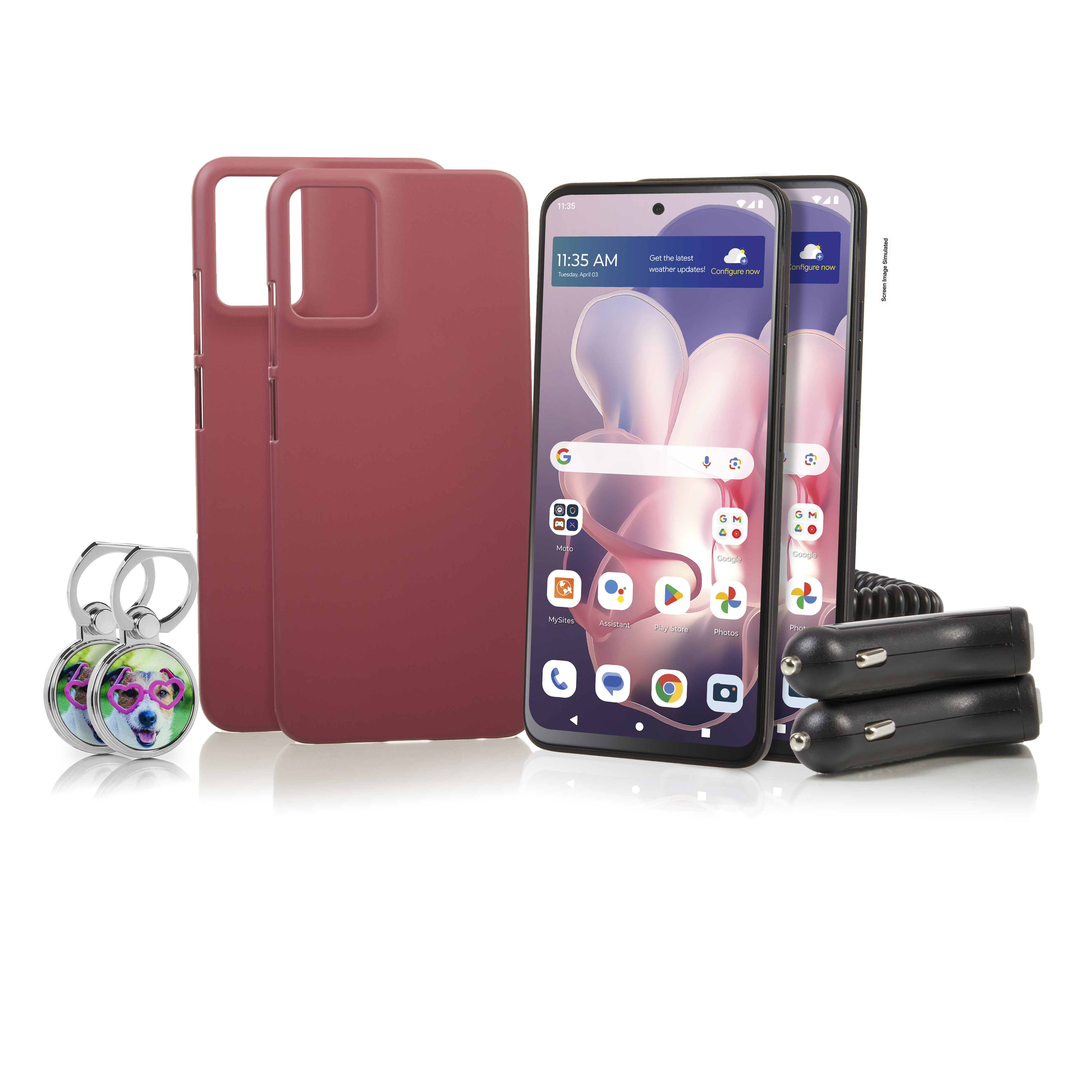 Tracfone (2 PACK) Moto G Power 2024 + 1 YR Service  (1500 Min/Txt/1.5GB)