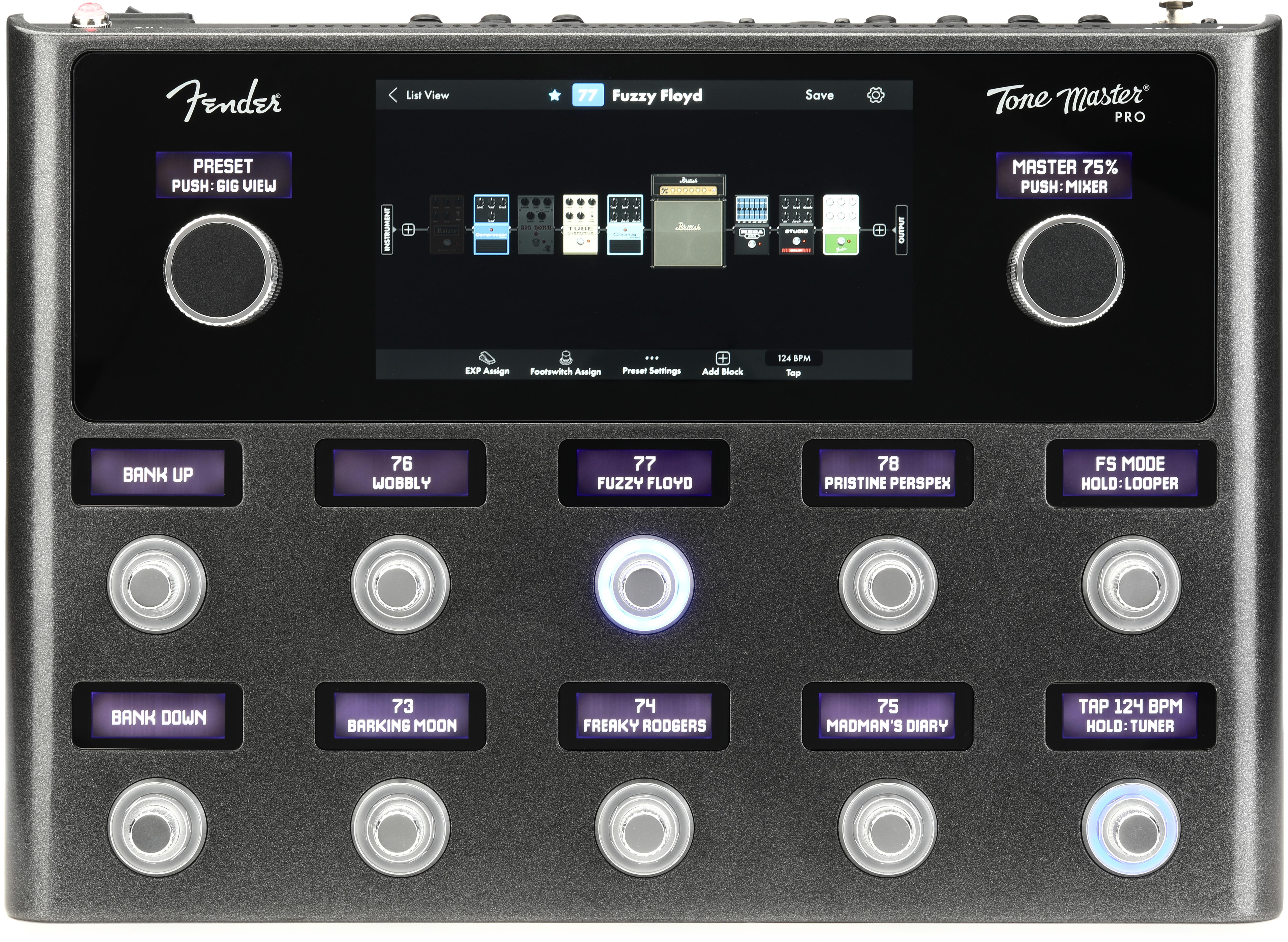 Fender Tone Master Pro Multi-effects Guitar Workstation and Expression Pedal