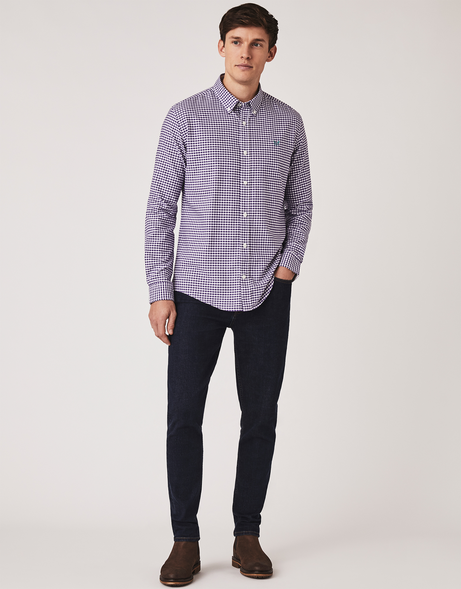 New Crew Clothing Mens Heritage Oxford Gingham Shirt in Multicoloured Size XXL HERITAGE OXFORD GINGHAM SHIRT