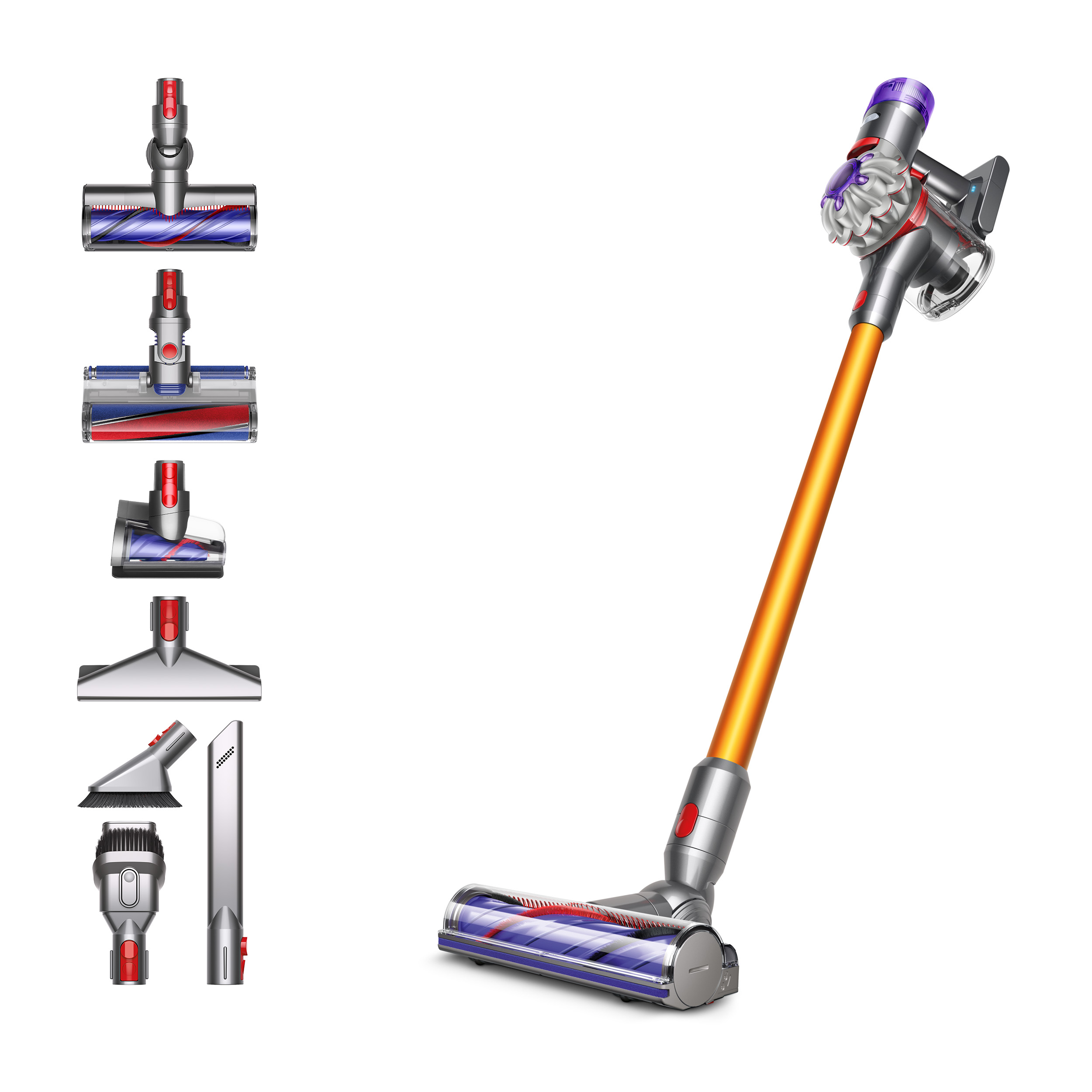 Dyson V8 Absolute – kabelloser Staubsauger (Silber/Gelb)