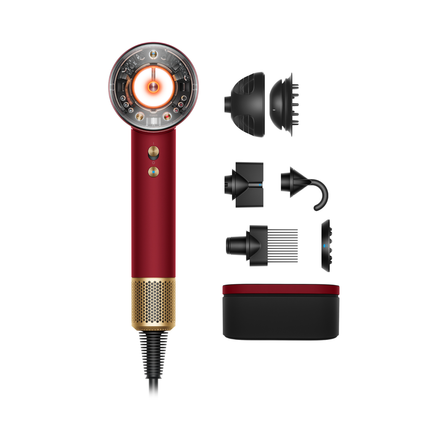 Dyson Supersonic Nural™ Haartrockner Curly+Coily (Samtrot/Gold)