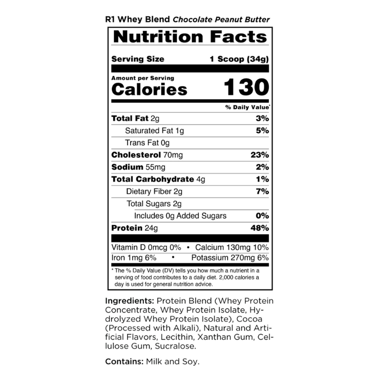 REGLA 1 Mezcla de suero 66 porciones Chocolate Mantequilla de maní 100 % Mezcla de proteína de suero de leche 5,02 lb - Imagen 2 de 6