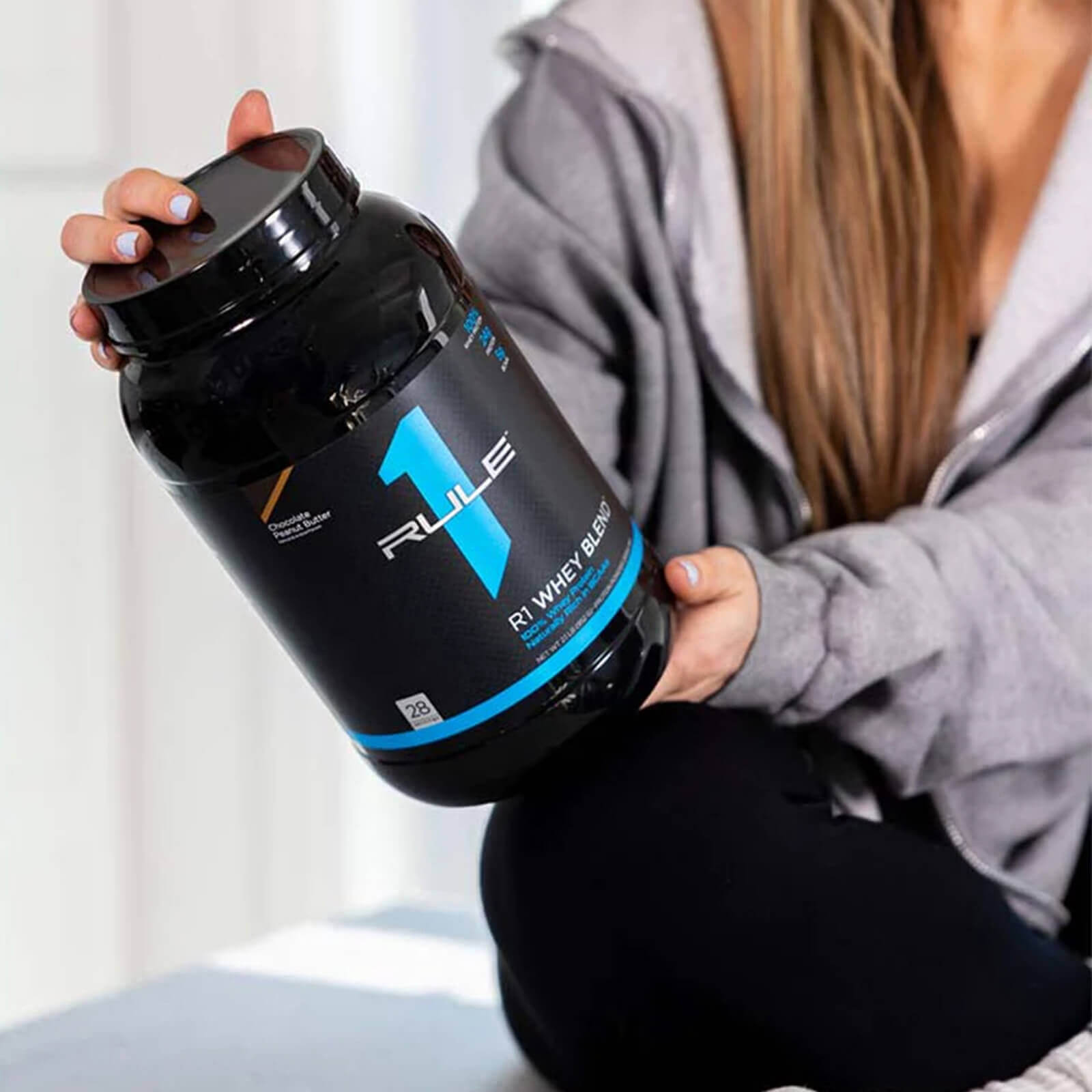 RULE 1 Whey Blend 14 serv Vanilla Ice Cream 100% Whey Protein Blend 1.02lb - Picture 5 of 6