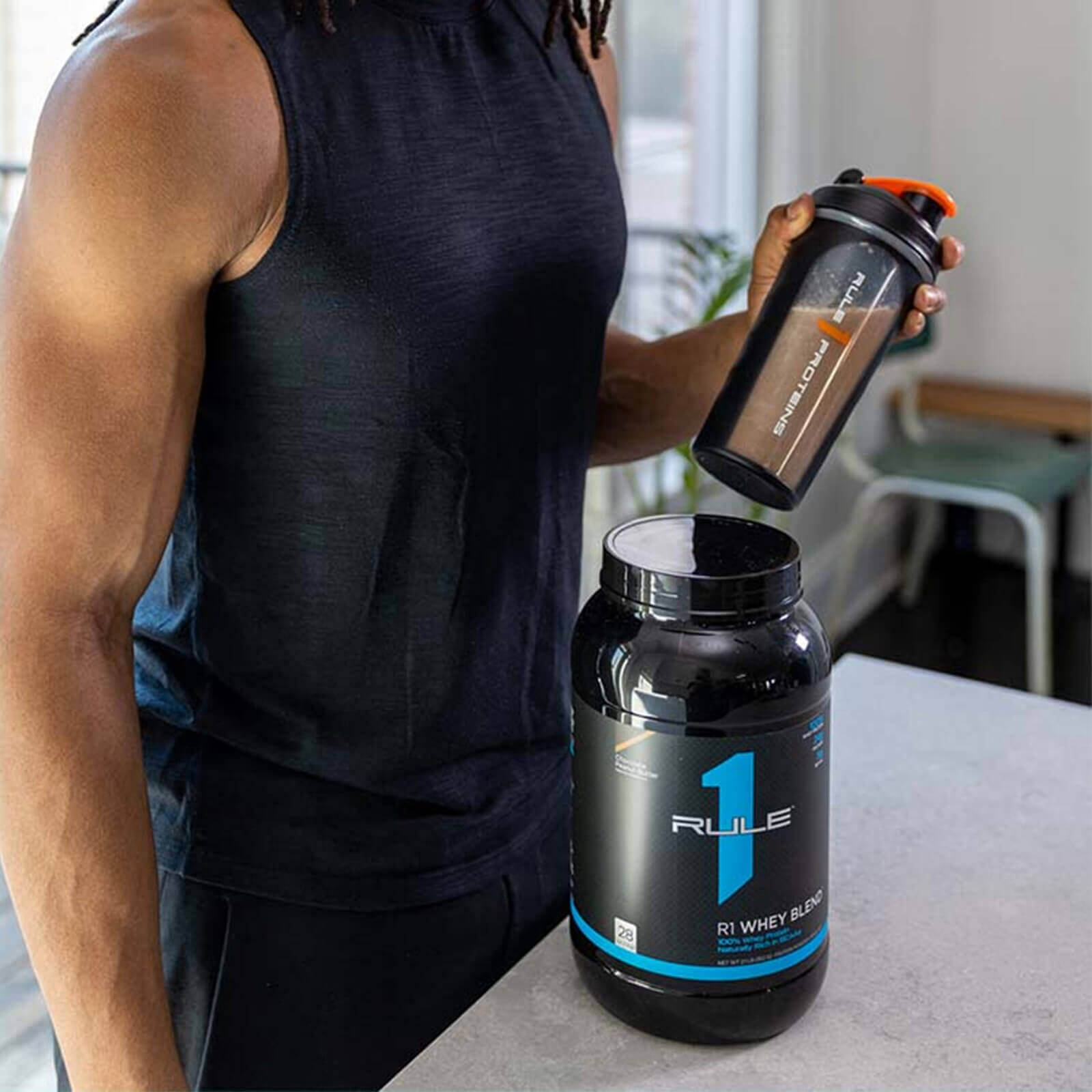RULE 1 Whey Blend 14 serv Vanilla Ice Cream 100% Whey Protein Blend 1.02lb - Picture 6 of 6