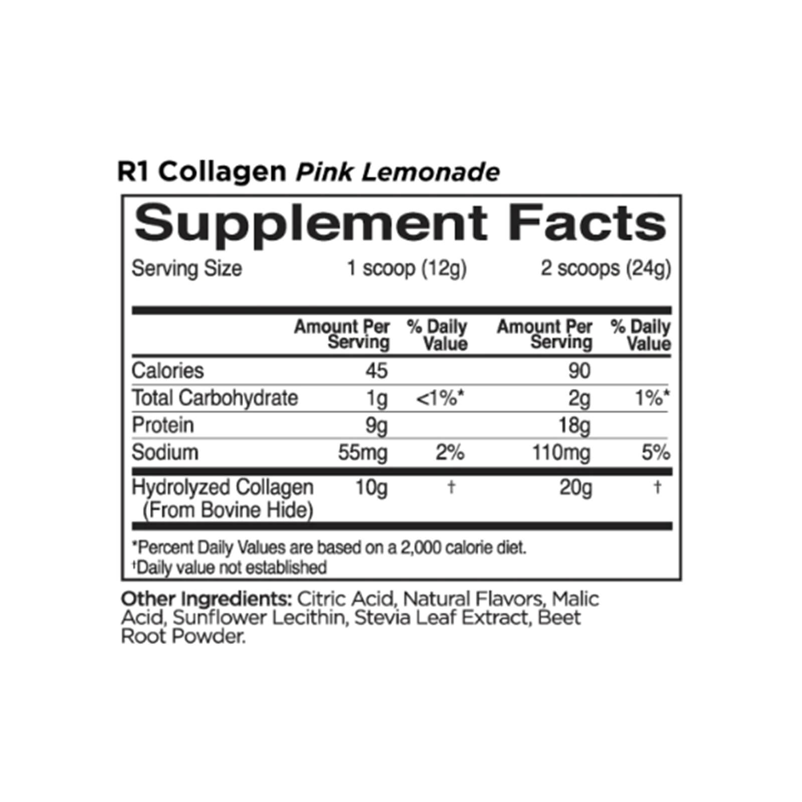 REGLA 1 péptidos de colágeno 28 porciones limonada rosa péptidos de colágeno hidrolizado 336 g - Imagen 2 de 3
