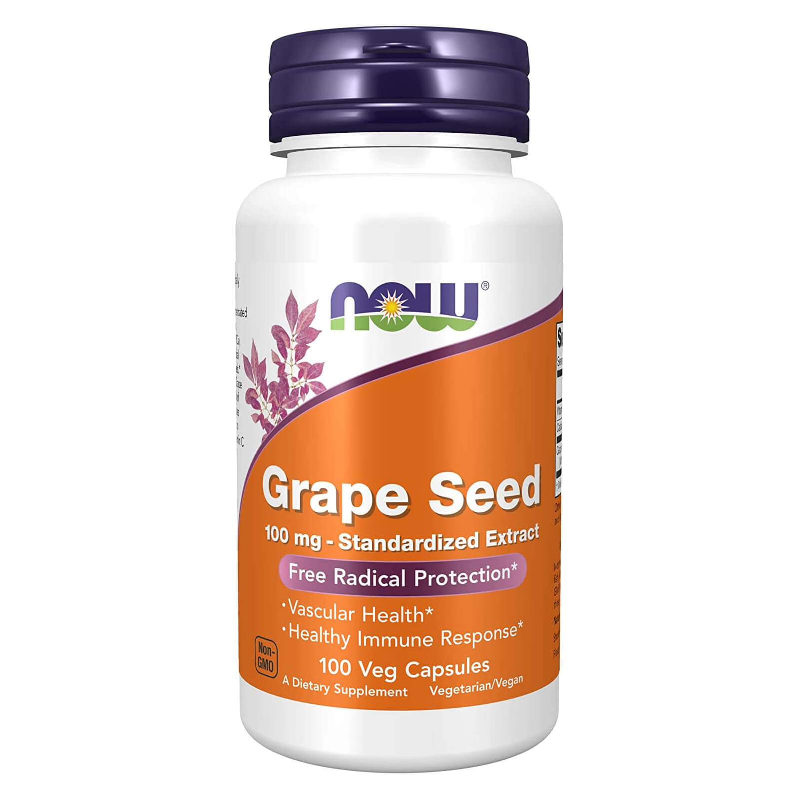 NOW Grape Seed Extract OPC Antioxidant 100 mg 100 VCaps, FRESH Made In