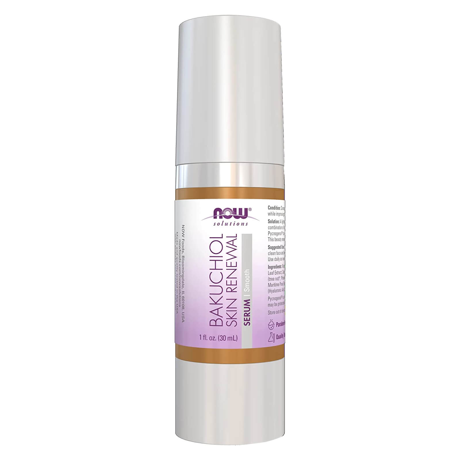 NOW FOODS Bakuchiol Skin Renewal Serum 1 fl oz - Picture 1 of 4