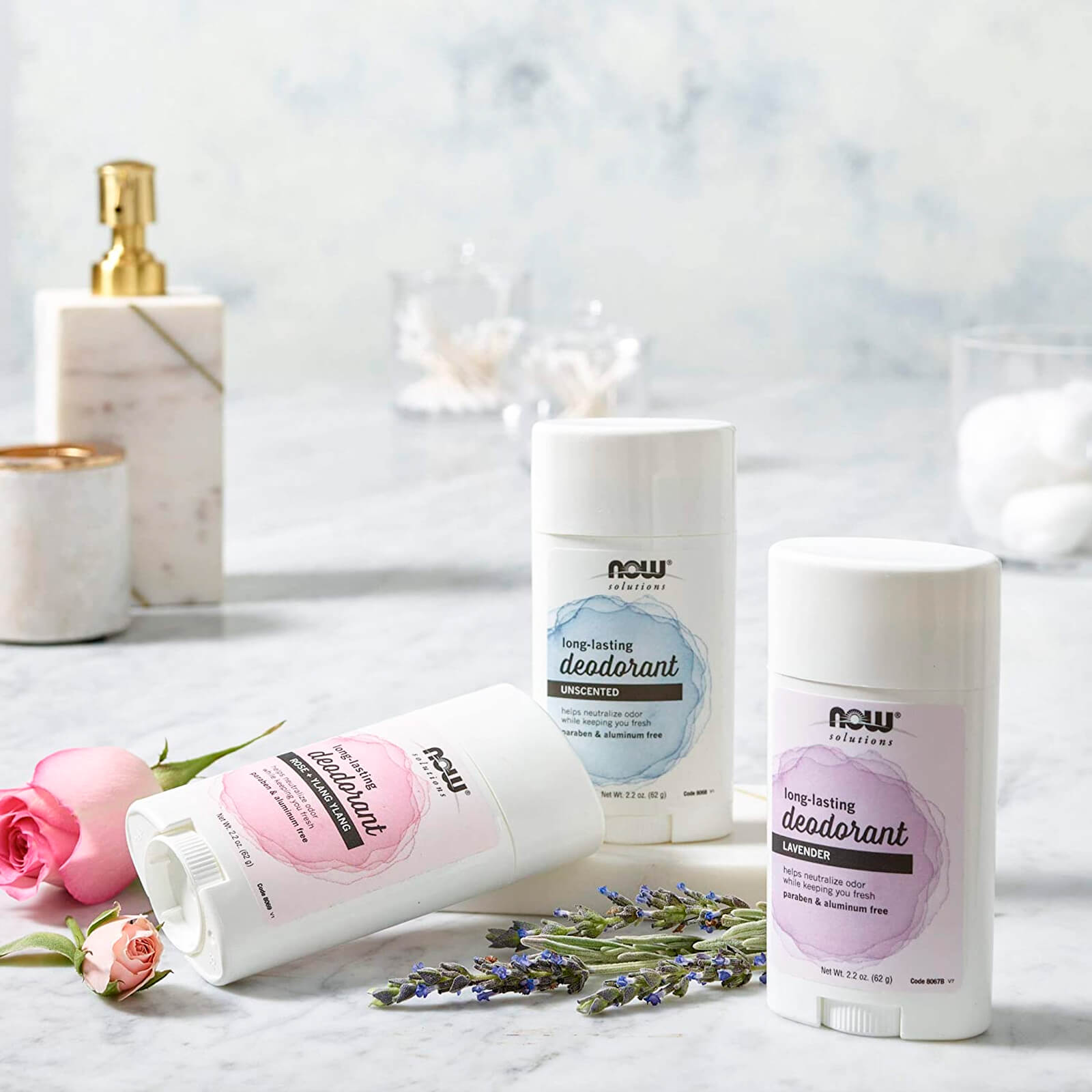 NOW FOODS Long-Lasting Deodorant Stick Lavender 2.2 oz