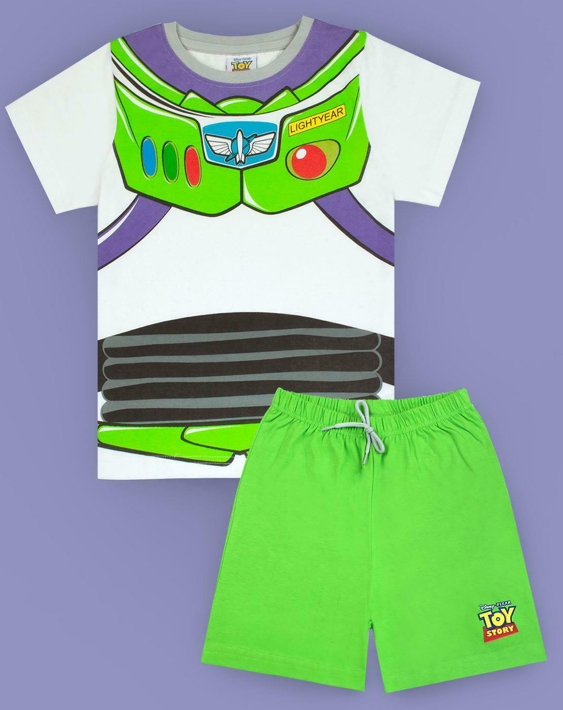 Disney Pixar Toy Story Buzz Lightyear Costume Boys Short Pyjamas
